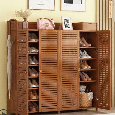 everythingbamboo - Wholesale Shoe Rack - Bamboo Shoe Case Shoe Rack Cabinet Book Case Shelf Storage Multiple Use Classic Luxury