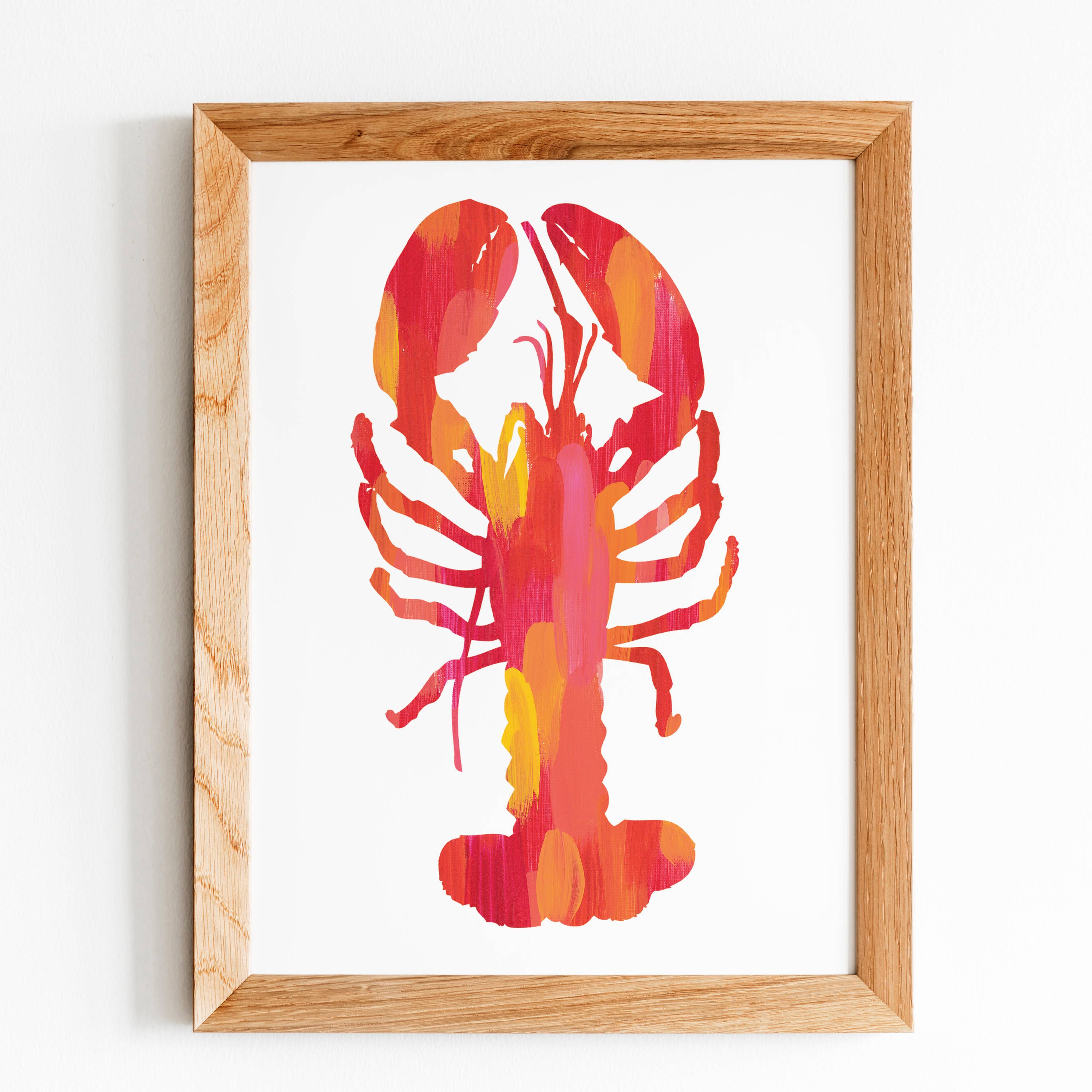 Gert & Co - Wholesale Art Print - Pink and Yellow Lobster Art Print | Coastal Wall Art1