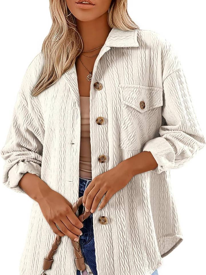 Lily Clothing - Wholesale Button Down Shirt - Women's - EVERYTHING GOES WITH A LAPEL SHIRT TOP0
