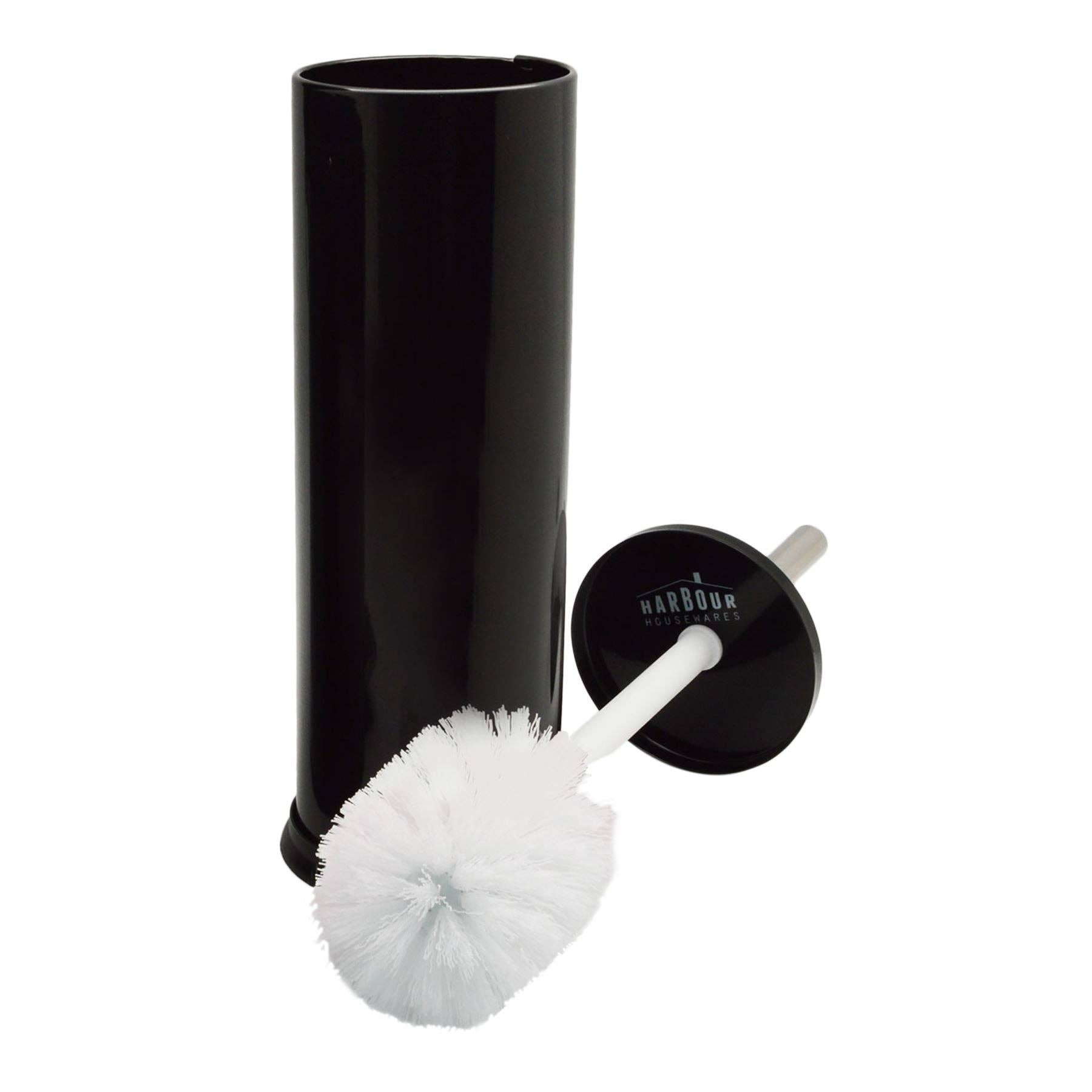 Rinkit Ltd - Wholesale Toilet Bowl Brush - Harbour Housewares Toilet Brush & Holder Set - Black3