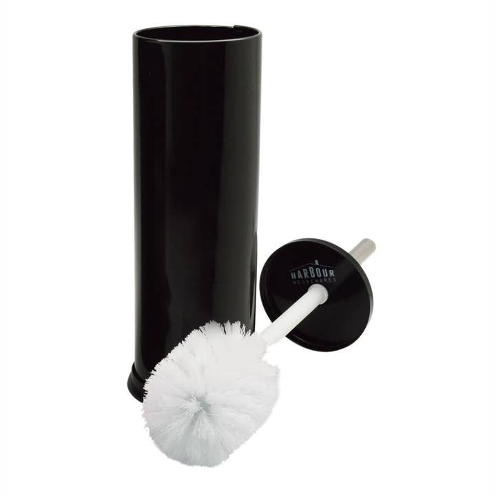 Rinkit Ltd - Wholesale Toilet Bowl Brush - Harbour Housewares Toilet Brush & Holder Set - Black3