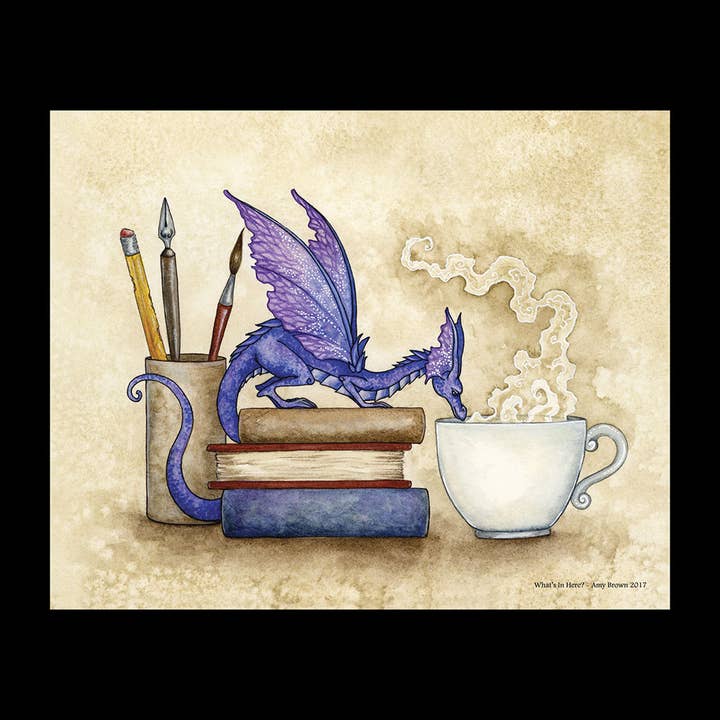 8x10 PRINT - What's In Here? for wholesale by Amy Brown Art