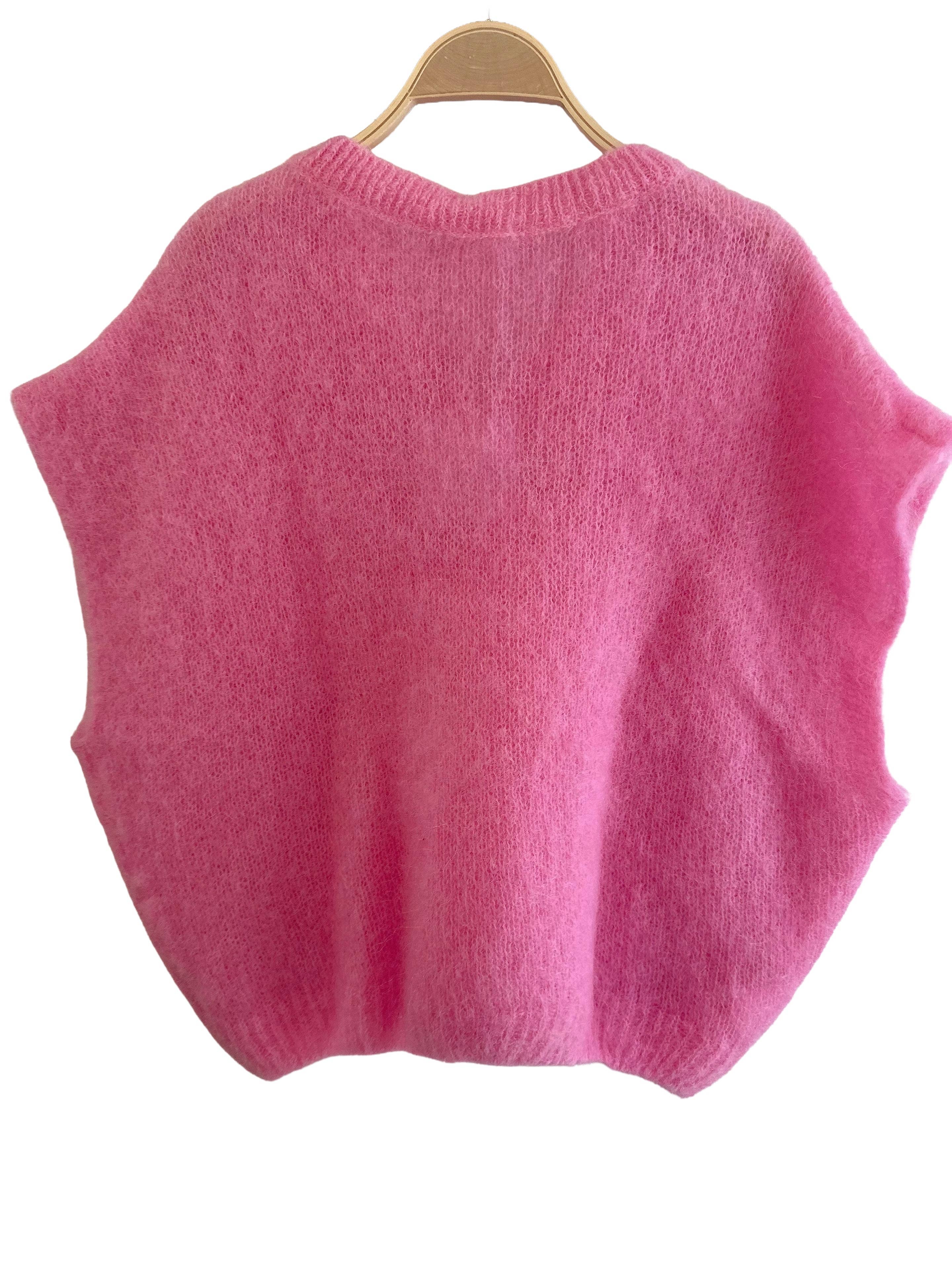 Orice - Vente Cardigan – femme - Gilet sans manche en maille 81% Kid mohair - Orice 28