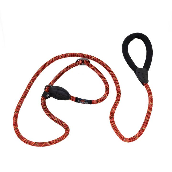 Laisse antidérapante Comfort Rope | Rouge/Orange pour la vente par Long Paws
