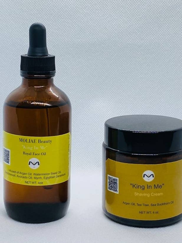 ⭐ King In Me - Royal Face Oil and Shaving Cream for wholesale by MOLIAE Beauty LLC