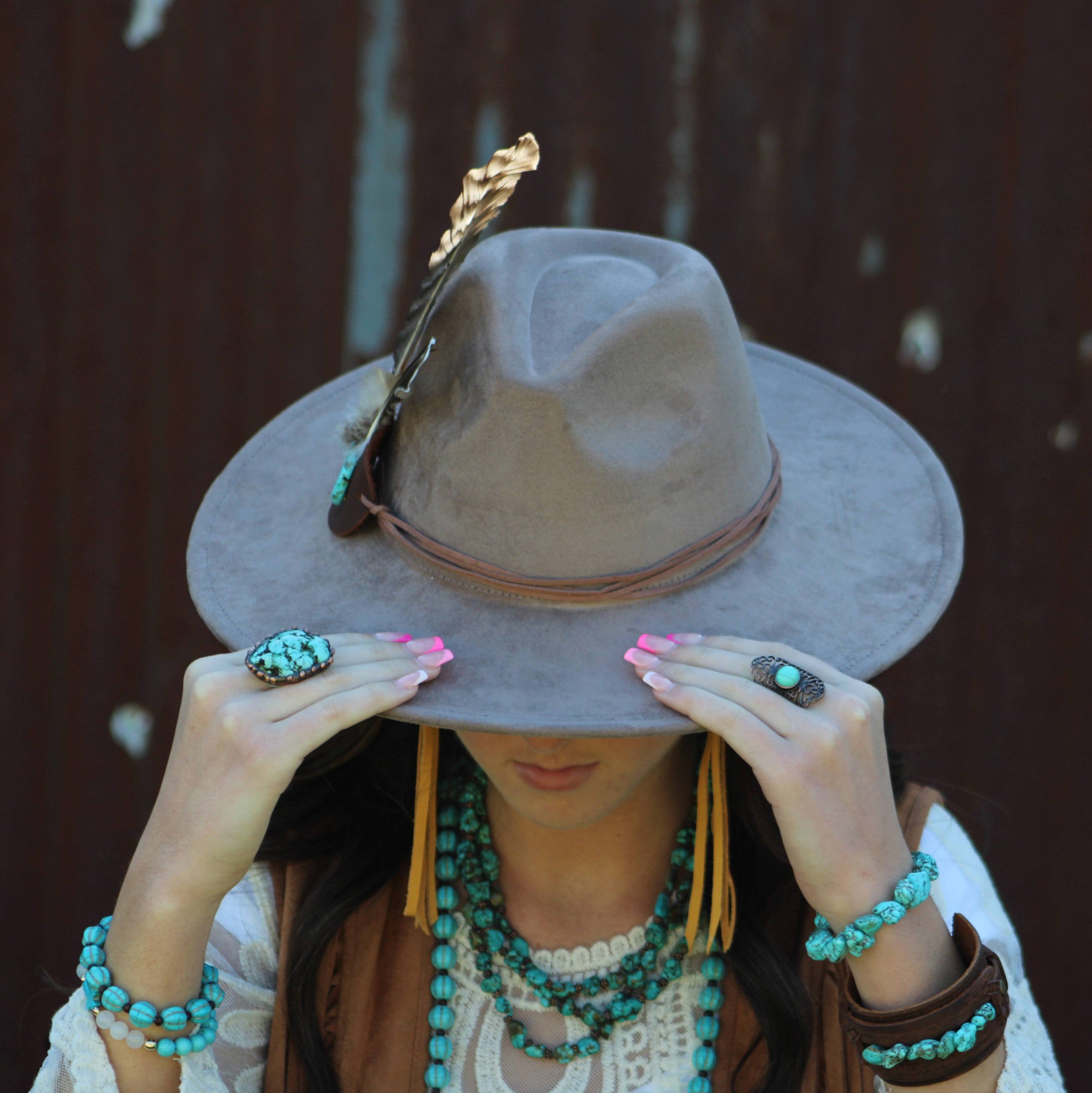 The Jewelry Junkie - Wholesale Cocktail/Statement Ring - Blue Turquoise Ring set in Antique Copper 012w6