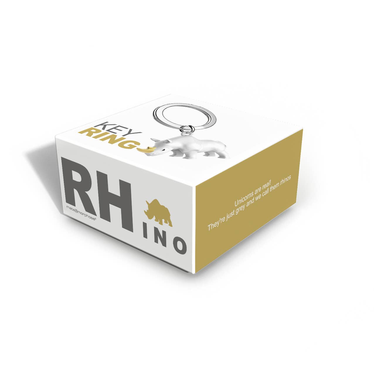 Anew International Corp. - Wholesale Keychain - Unisex - RHINO KEYRING (WHITE)1
