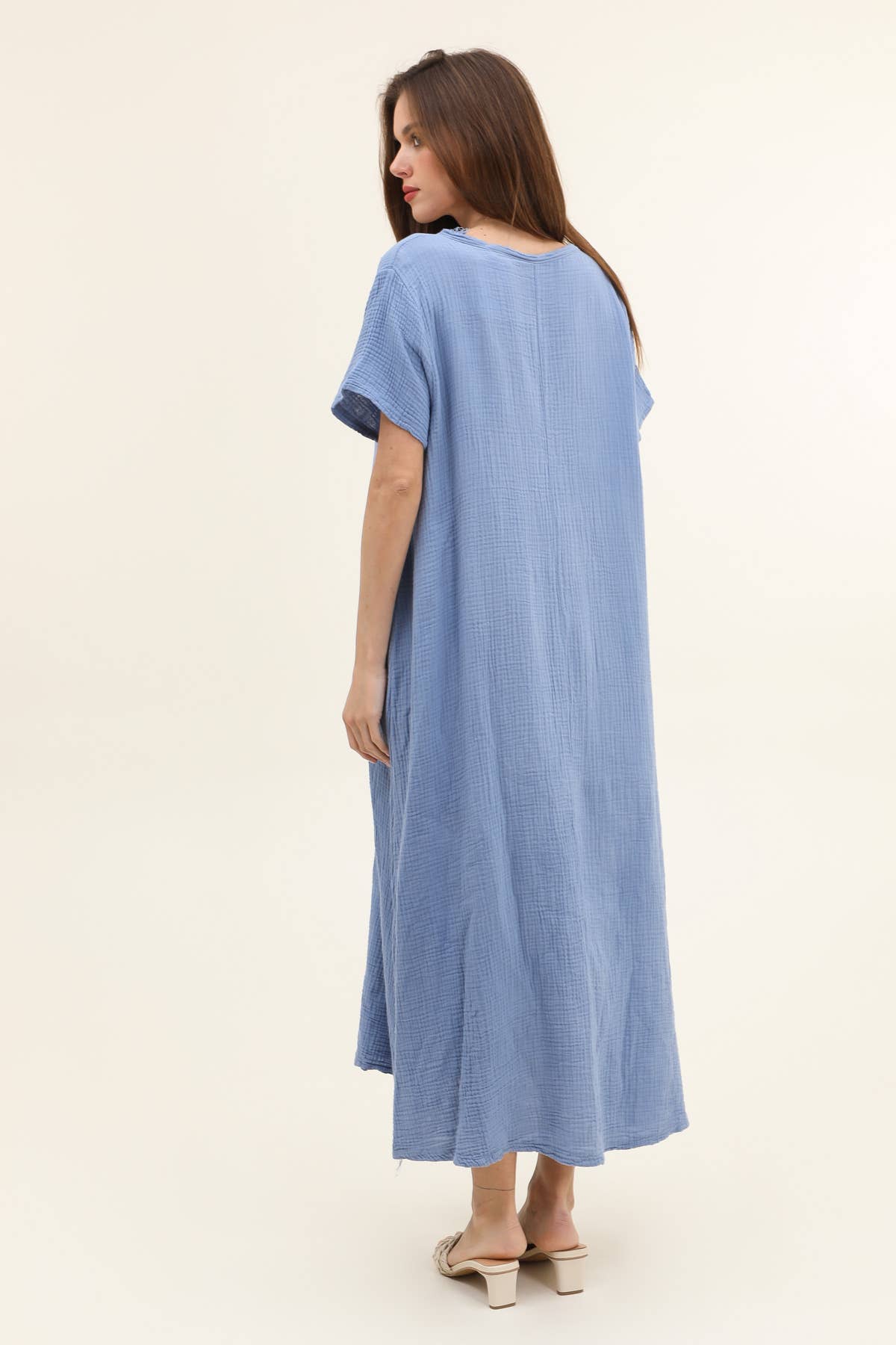 Moonsun - Wholesale Dress - Women's - #4254 cotton gauze long dress11