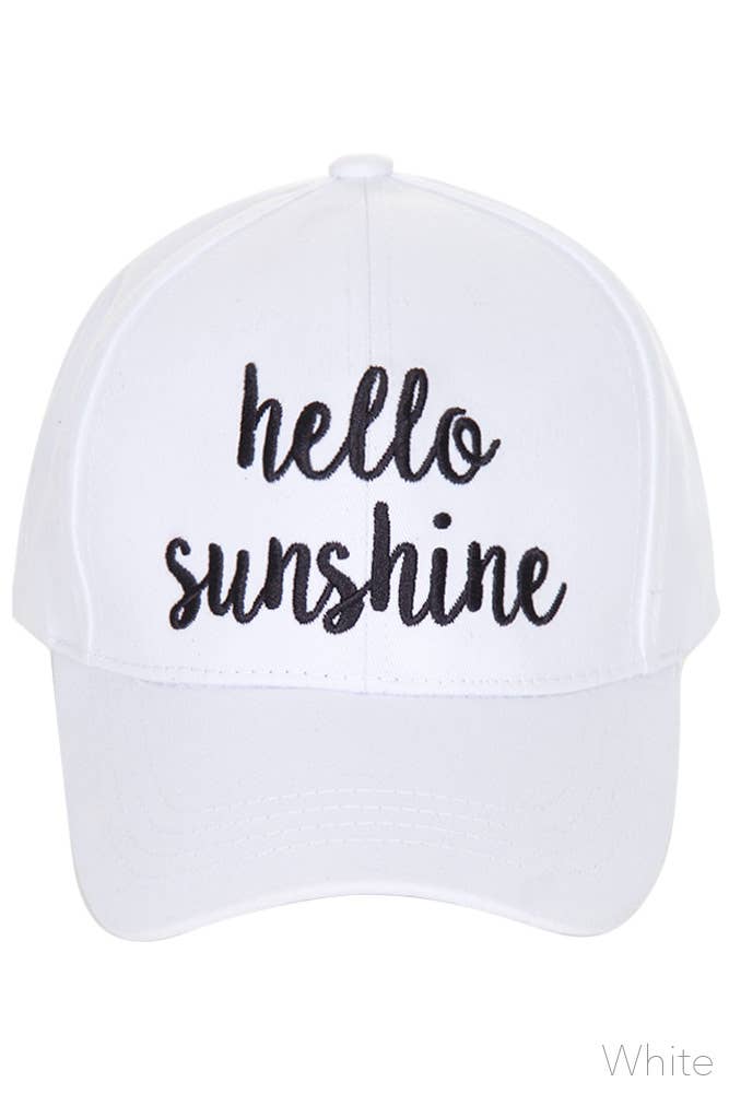 Hana - Wholesale Baseball Cap - Women's - C.C HELLO SUNSHINE Embroidered Baseball Cap4