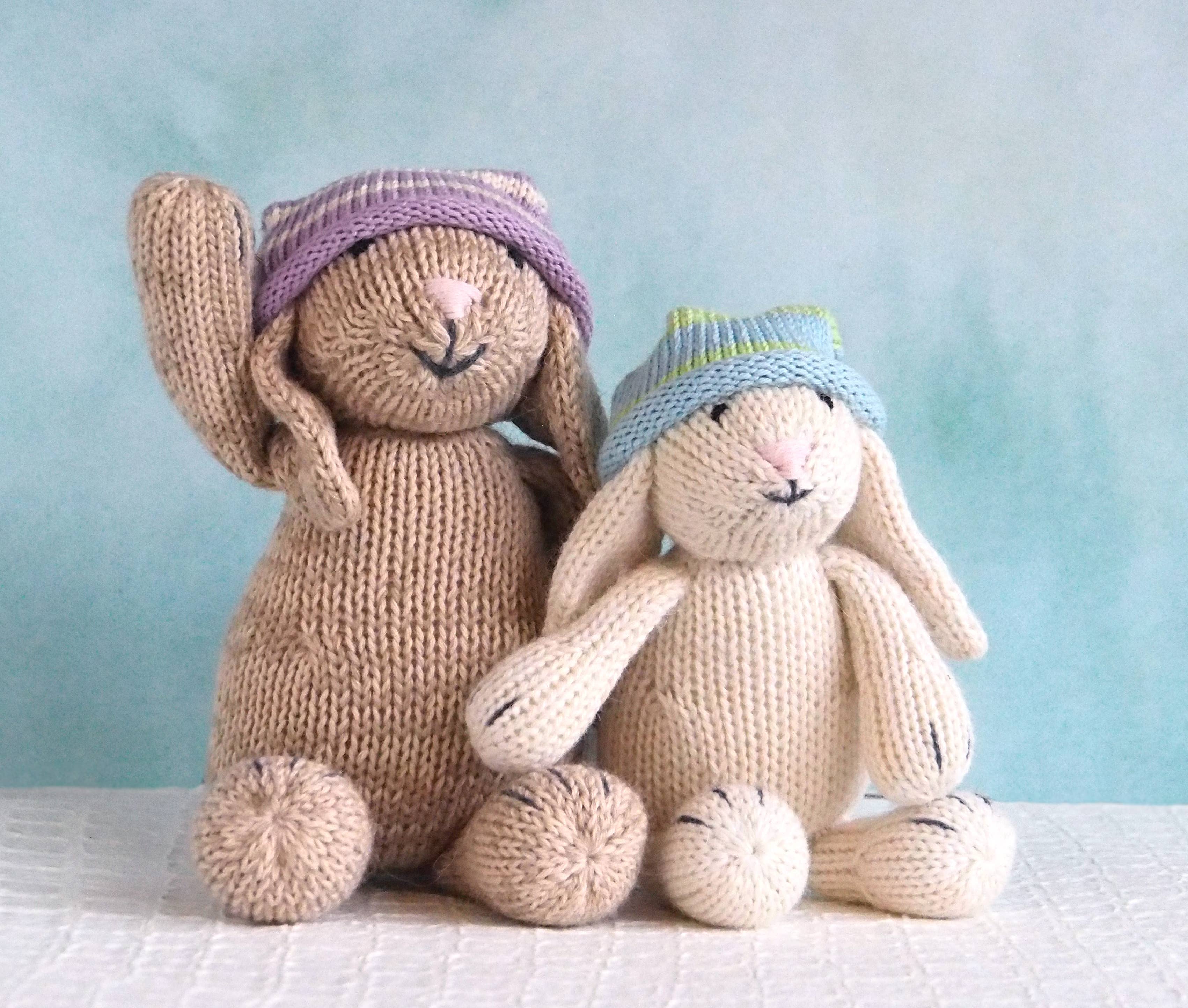 Melange Collection - Wholesale Stuffed/Plush Toy - Kids & Baby - Handmade Brown Bunny In Slouch Hat - Fair Trade Knit Toy1