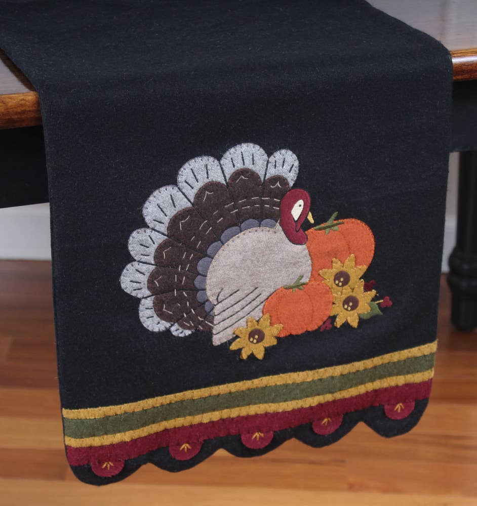 Home Collections by Raghu - Vente Chemins de table - Chemin de table en feutre de laine "Turkey Time"1