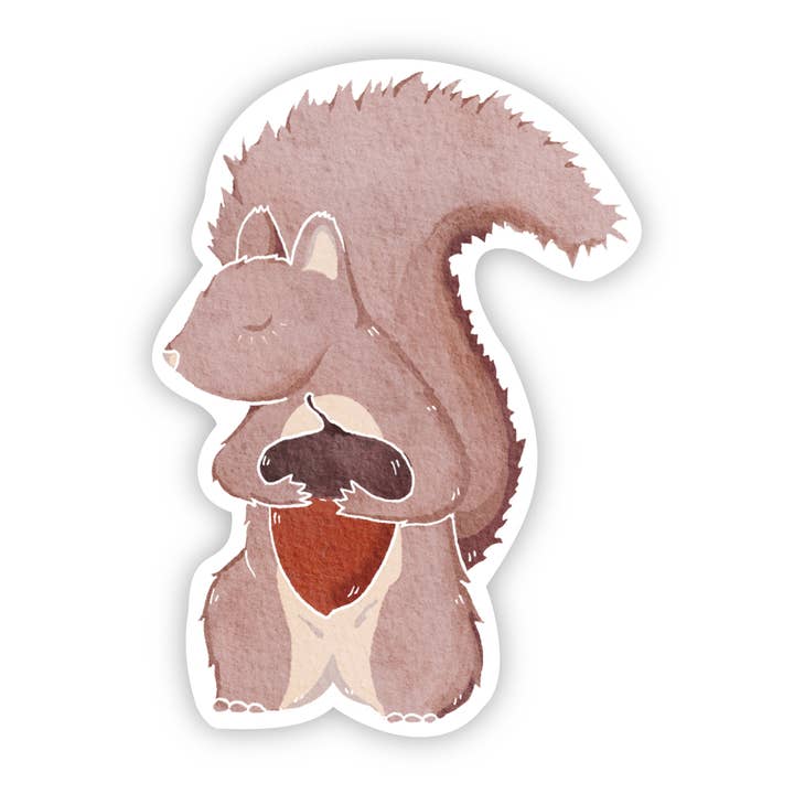 Squirrel with Acorn Sticker for wholesale by Big Moods