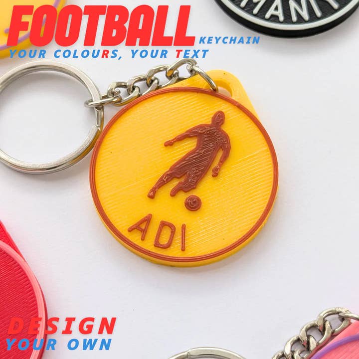 Fotbollsnyckelring – Mini sportigt tillbehör för fotbollsälskare för wholesale av Preneel3dUniverse