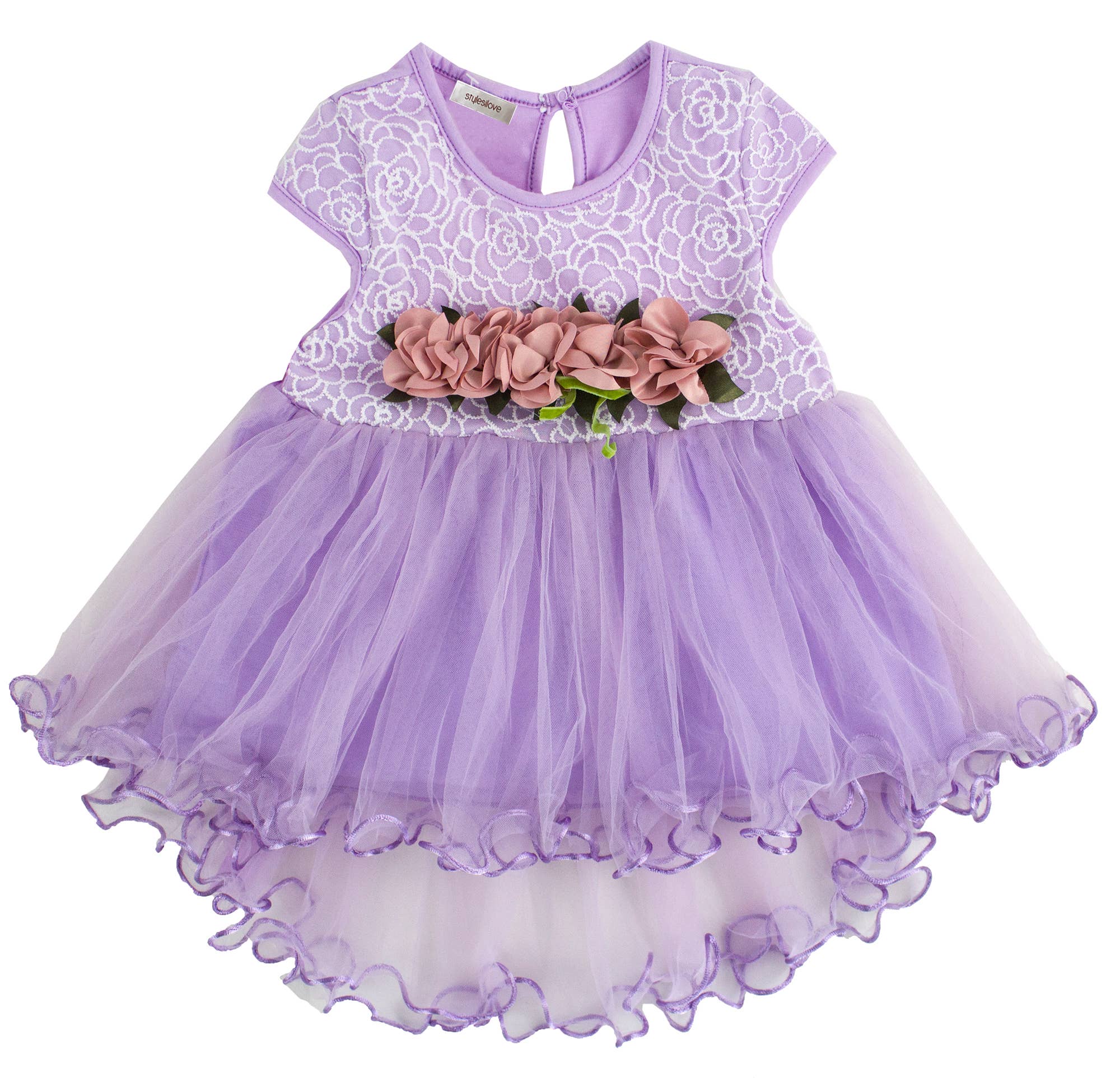 Fennco Styles - Wholesale Dress - Baby - Lace Tulle Baby Flower Girl Dress 7