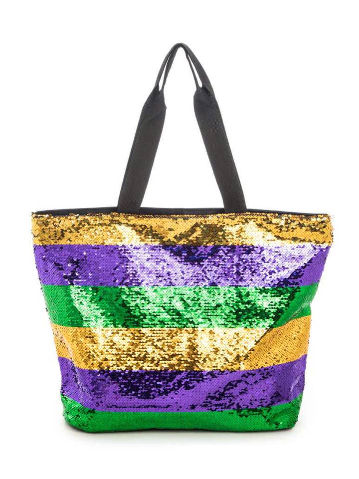 Mardi Gras Sequins Tote for wholesale by Artini Accessories