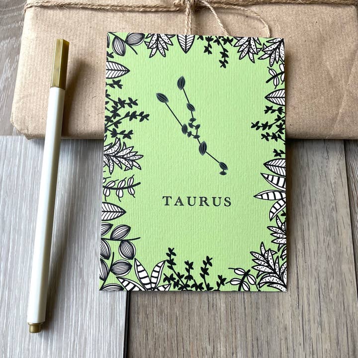 Carte postale Taureau, A6, constellation du zodiaque, signes du zodiaque pour la vente par Myayart