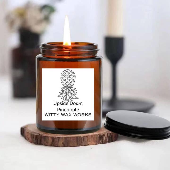 VELA DE SOJA DE ABACAXI DE CABEÇA PARA BAIXO por atacado de Witty Wax Works