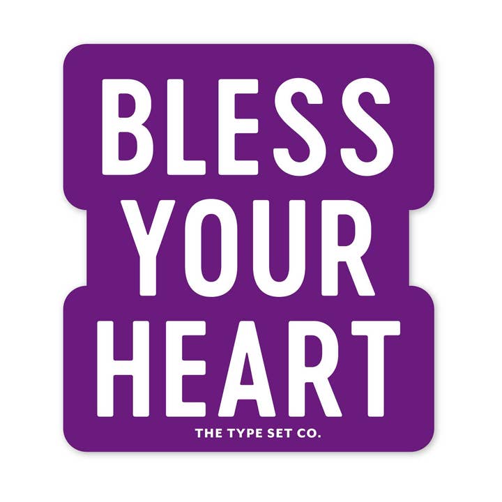 Autocollant en vinyle "Bénis ton cœur" pour la vente par The Stickerie