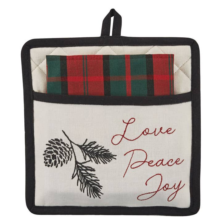Winter Pines Pocket Potholder Set for wholesale by Park Designs