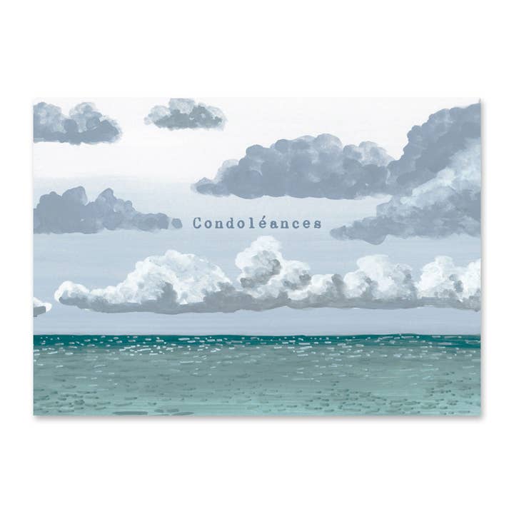 Landscape condolence card for wholesale by MÉLANIE VOITURIEZ