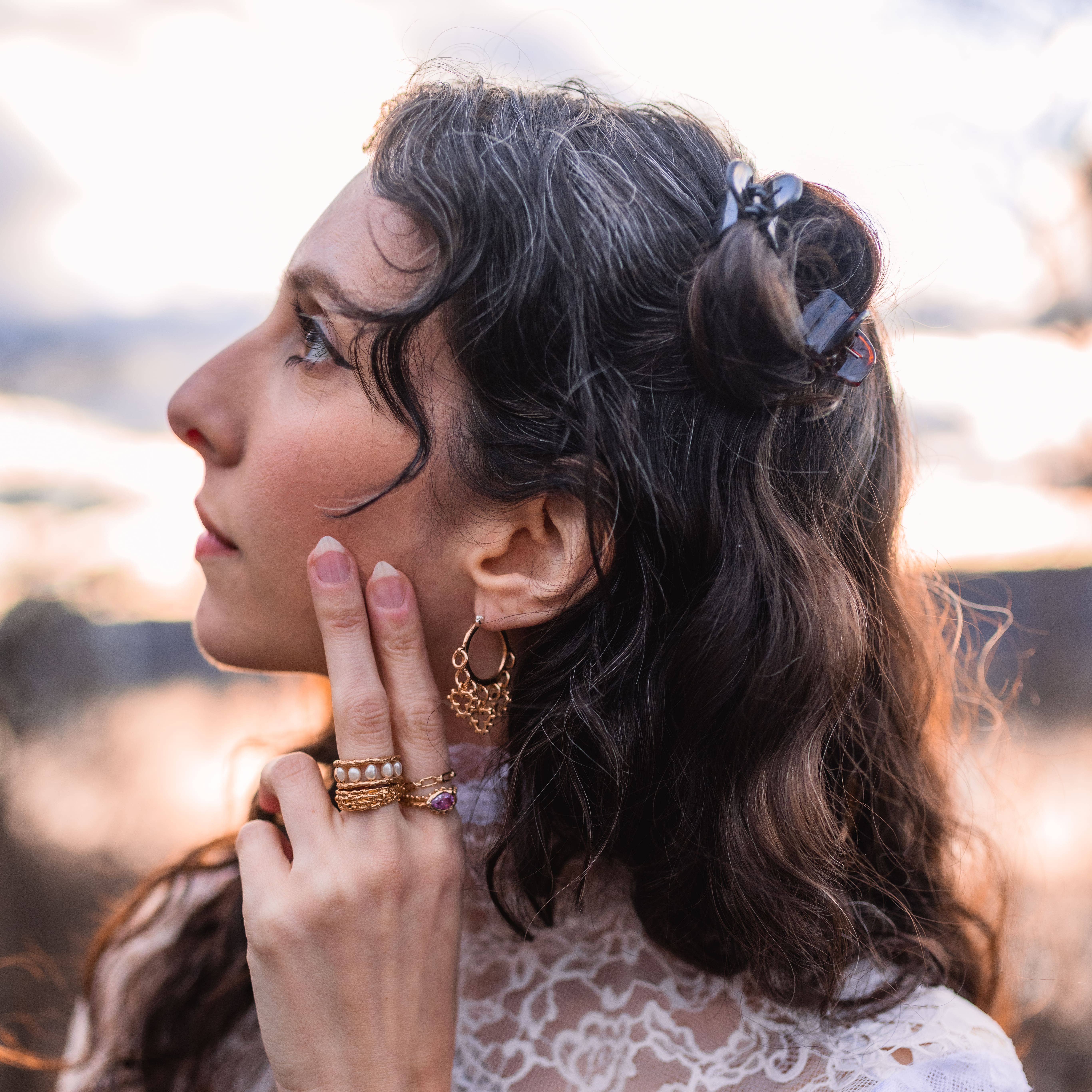 Aveta Studio - Wholesale Hoop Earrings - Dreamweaver's Tale Hoops In Brass1