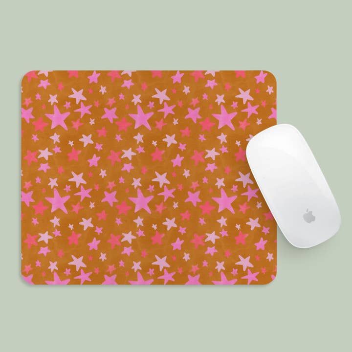 Mauspad Braun mit Sternenmuster bemalt für den Großhandel von Sonny Rising