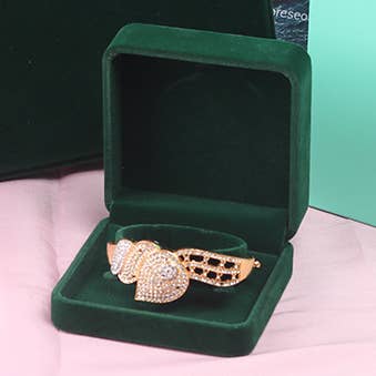 Zakka - Wholesale Jewellery box/organiser - Velvet Jewelry Box Green Ring Pendant Necklace Earrings8