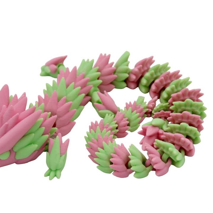 Acworth Alchemist - Wholesale Fidget Toy - Kids - Multicolor Spiky Dragon Fidget Toy - 3D Printed Articulated Dragon