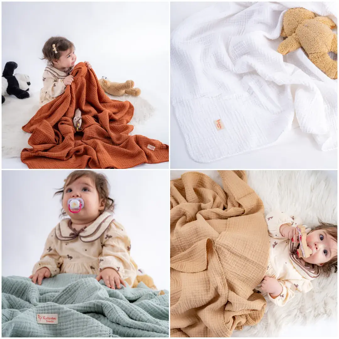 Kalkedon Towels – wholesale Filtar – Barn och baby – Quiltad fyra-lagers muslinfilt | Bomullsfilt för baby i gasväv5