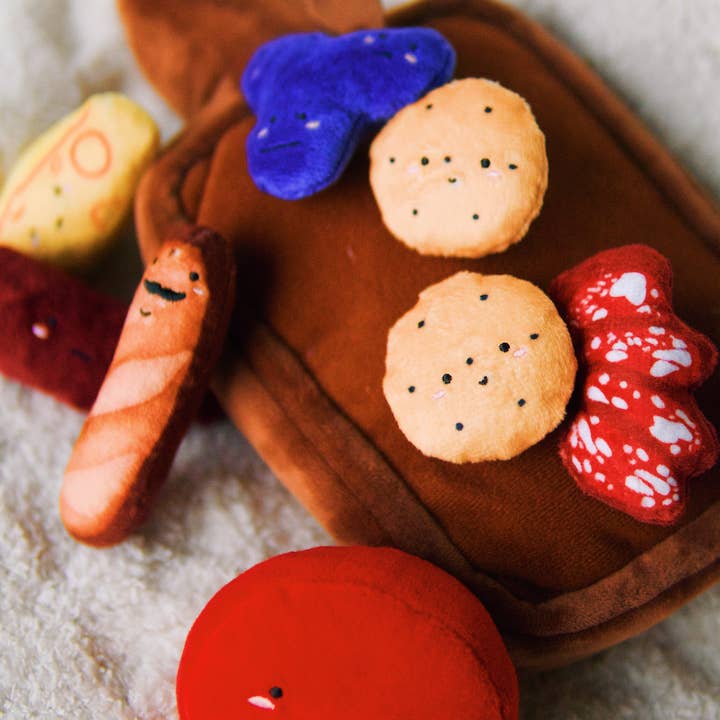 Woof & Co. - Wholesale Pet Plush Toy - Dog - Barkuterie Board Multipiece Pet Plush Toy Ecofriendly1