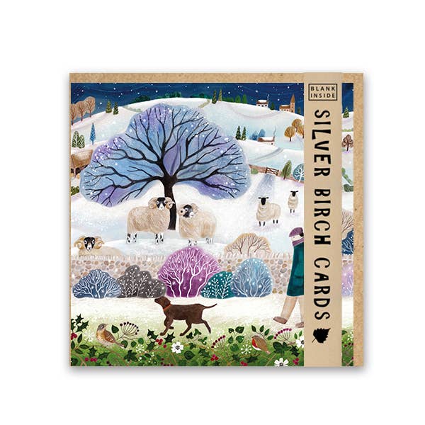 Silver Birch Cards - Wholesale Everyday Greeting Card - Blank Greeting Card ''Across Snowy Fields"1