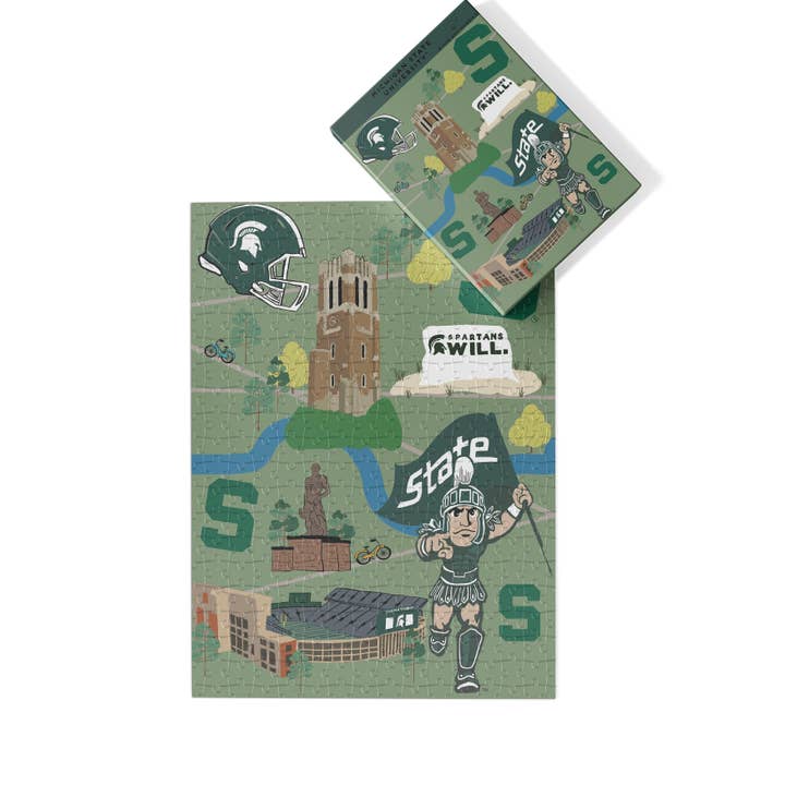 Puzzle de 1000 pièces de l'Université d'État du Michigan pour la vente par June Apothicarie