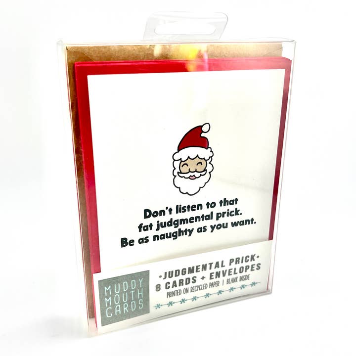 Holiday Greeting Card Value Pack—Judgmental Prick for wholesale by Muddy Mouth Cards