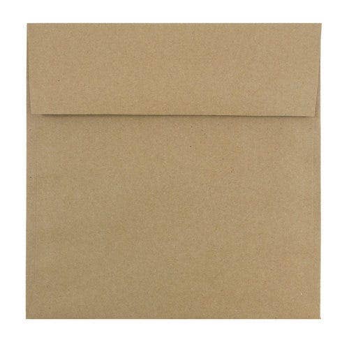 8.5 x 8.5 Square Invitation Envelopes, Brown Kraft, 1000 for wholesale by JAM PAPER