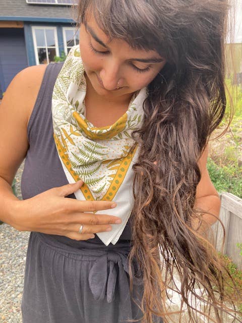 Pen+Pine - Wholesale Bandana - Women's - Mushroom + Ferns Bandana2