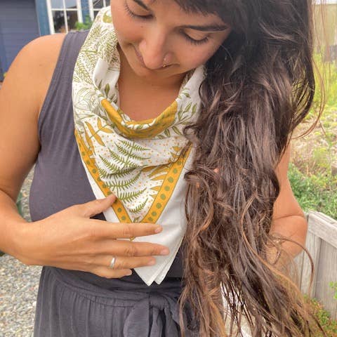 Pen+Pine - Wholesale Bandana - Women's - Mushroom + Ferns Bandana2