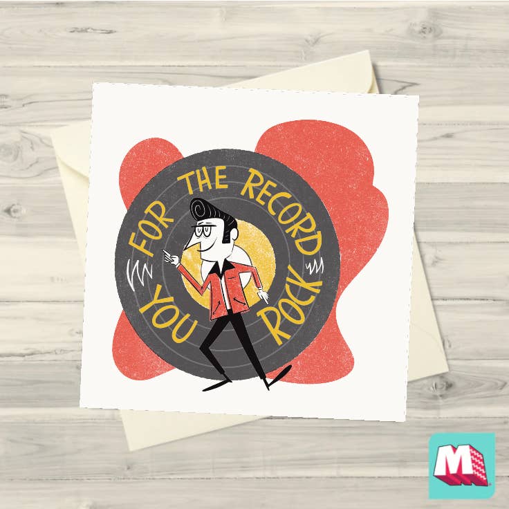Maktus - Wholesale Everyday Greeting Card - For The Record, You Rock Greeting Card