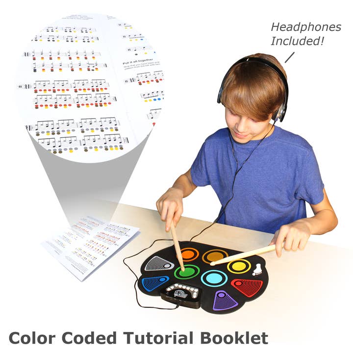 MukikiM Toys & Games - Venta al por mayor Juguete musical - Niños y bebés - CodeDrum - Almohadilla de silicona colore+libro de canciones de reproducción por color