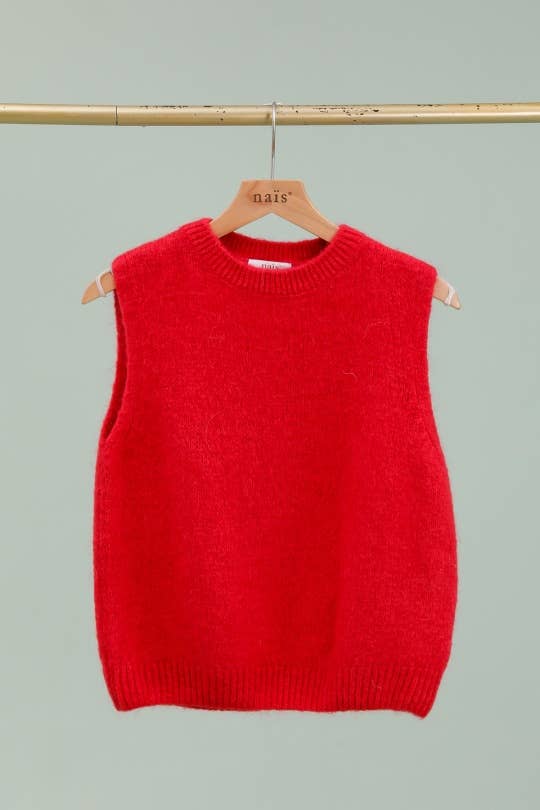 NAÏS PARIS - Wholesale Knit Sweater - Women's - Round neck sleeveless sweater in kid mohair and wool36