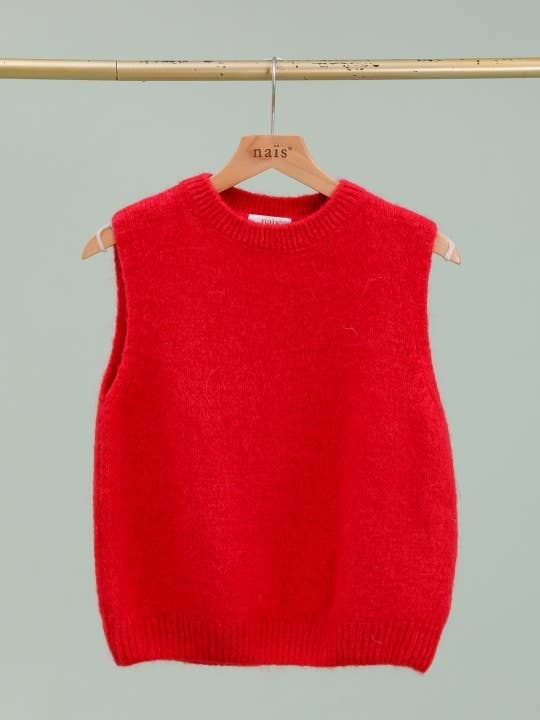 NAÏS PARIS - Wholesale Knit Sweater - Women's - Round neck sleeveless sweater in kid mohair and wool36