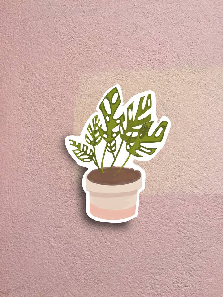 Monstera Plant Sticker for wholesale by Arlo Ave.