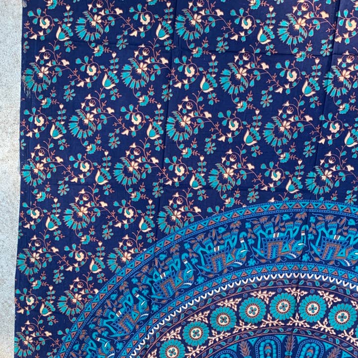 Lungta Imports - Wholesale Tapestry/Textile - Elephant Mandala Tapestry Wall Decor Beach Throw 80”X50”9