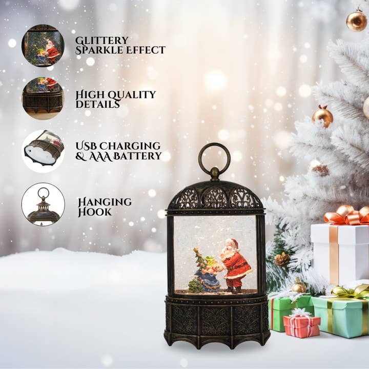 SINT - Wholesale Christmas Decoration - SINT Christmas Vintage Snow Globe Lantern