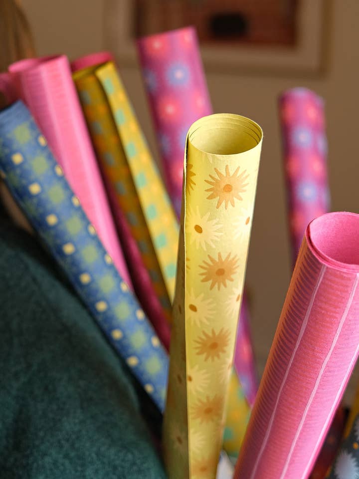 SUNFLOWERS WRAPPING PAPER for wholesale by East End Press