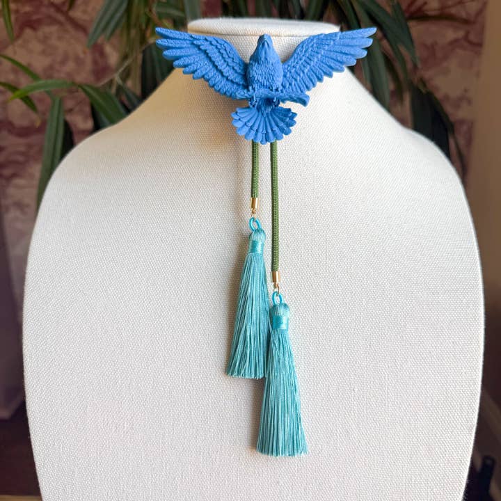 Eagle Bolo Oceaanblauw met Olijf & Lagune Blauw voor wholesale door Rahya Jewelry Design
