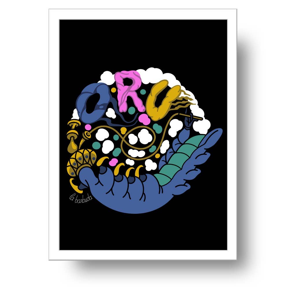 Multicolored O R U Who Are You Caterpillar Print By La Barbuda for wholesale on Faire0