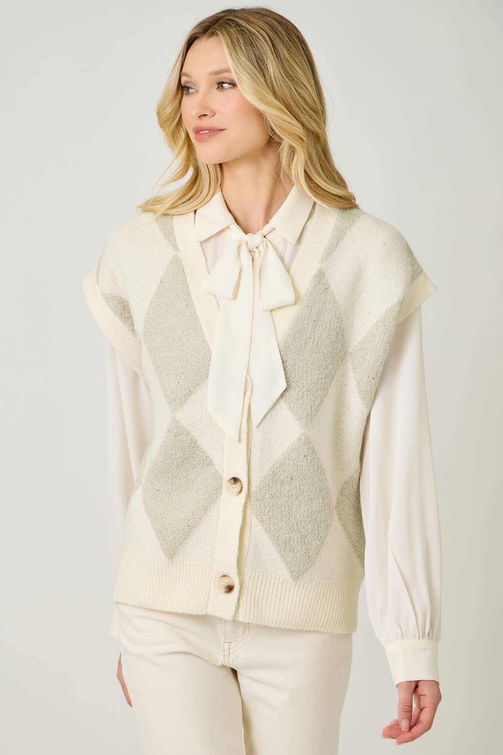 Mystree – wholesale Sleeveless sweatshirts – Women′s – 61140 Argyle Sweater Vest14