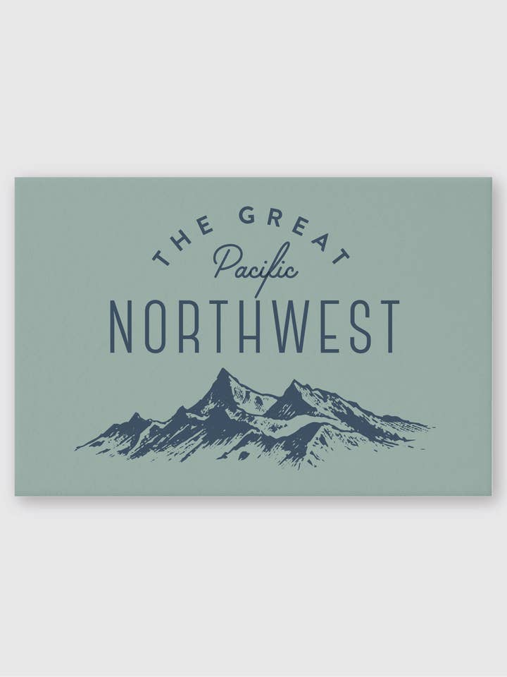 Fantastisk PNW Mountainscape postkort for engroshandel hos Pike Street Press