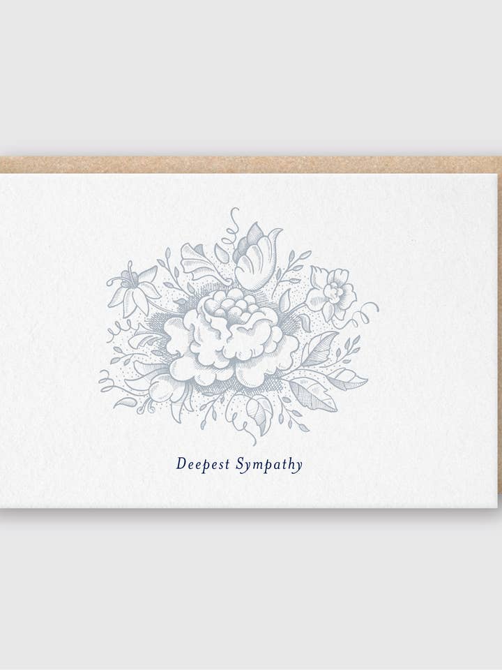 Sympathy Flower Card for wholesale by Pike Street Press