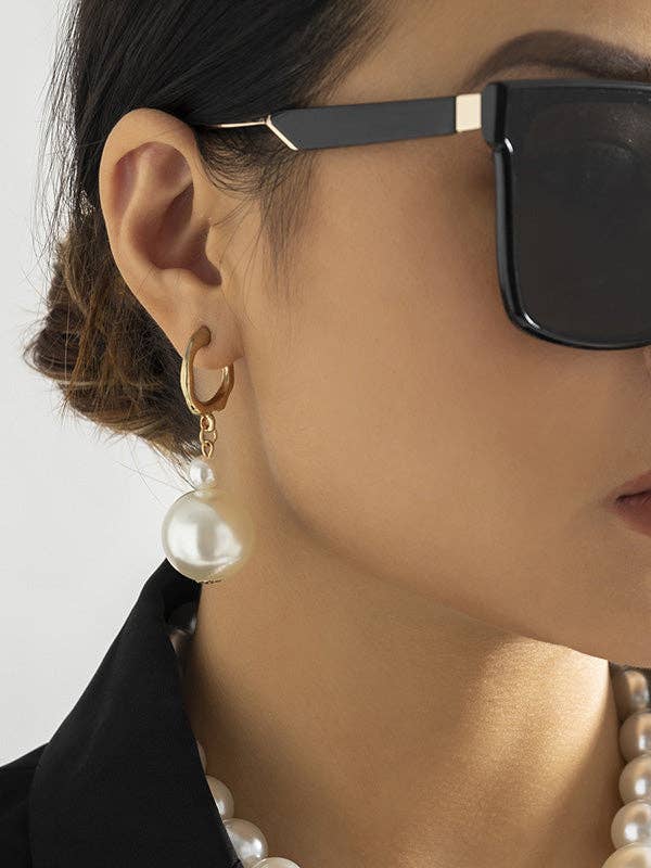 WHITE Beaded Pearls Drop Earrings Earrings Accessories for wholesale on Faire1